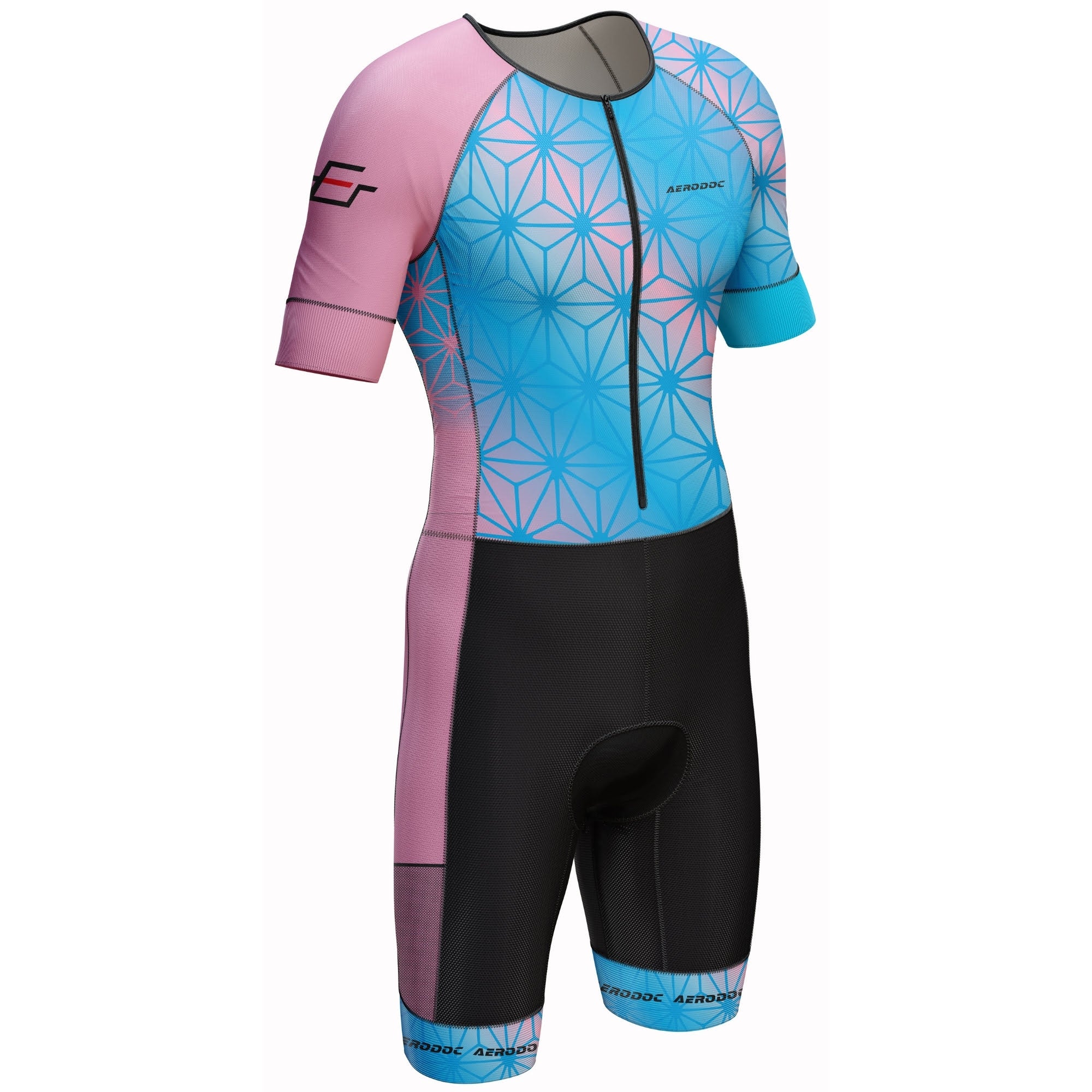 Blue Pink Tri Suit – Premium Triathlon Gear for Running, Cycling, and Swimming