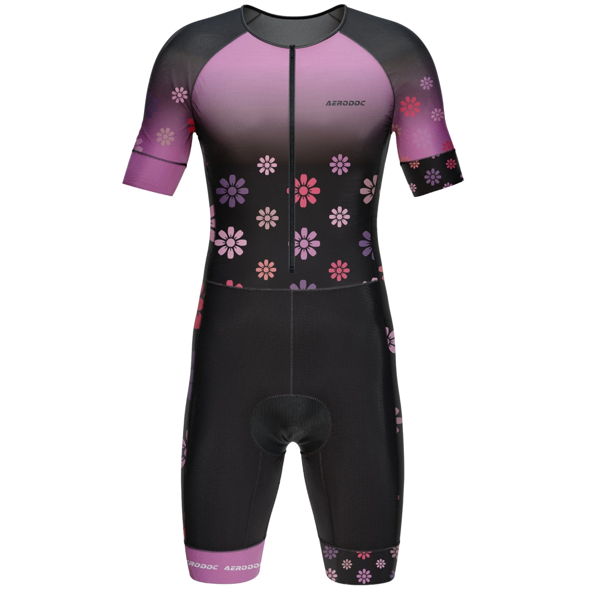 Bloom Pink Girls' Elite Tri Suit – Premium Triathlon Gear for Running, Cycling, and Swimming