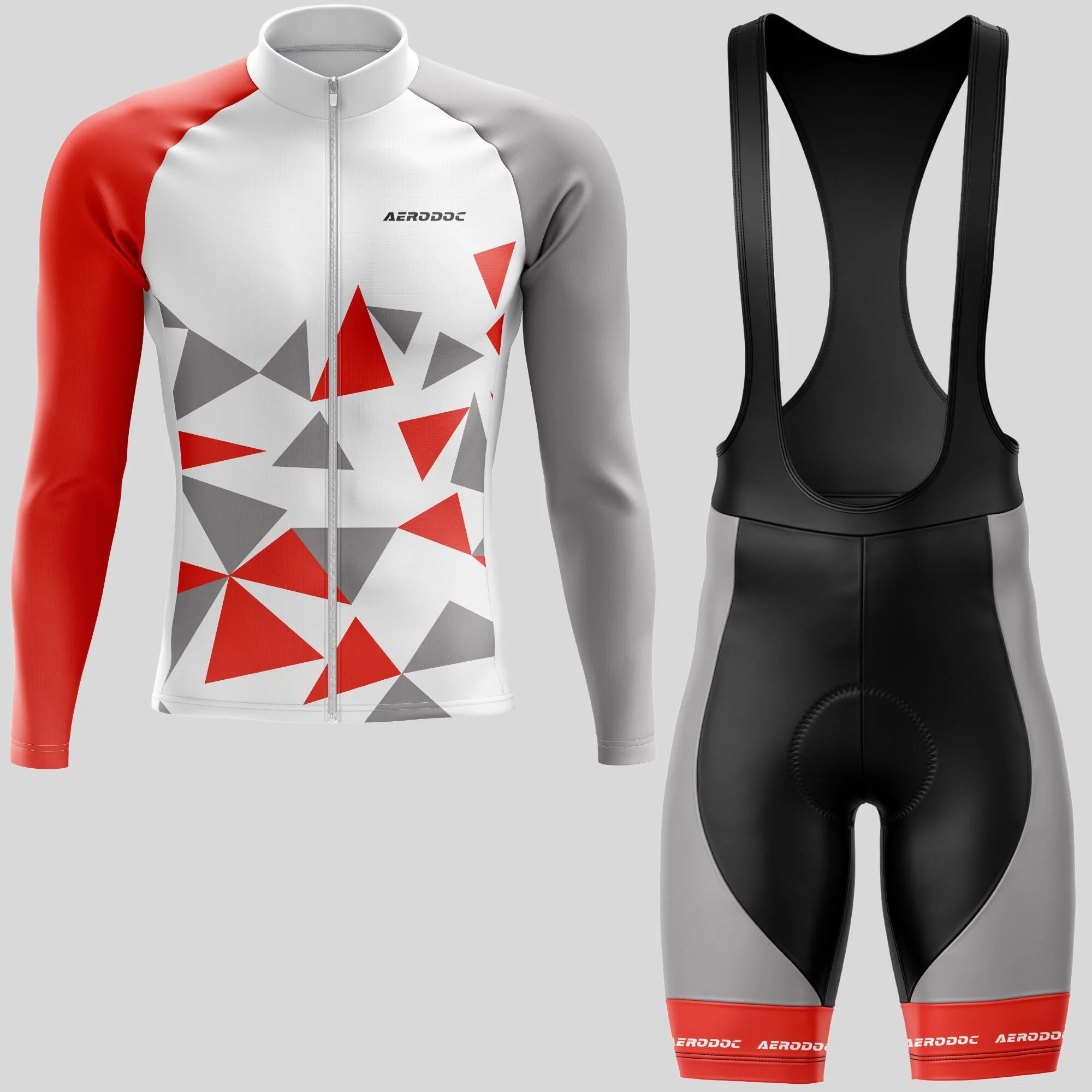 Triangular Vibe Unisex Cycling Jersey & Shorts -Full Sleeves & Bib/Non-bib Shorts