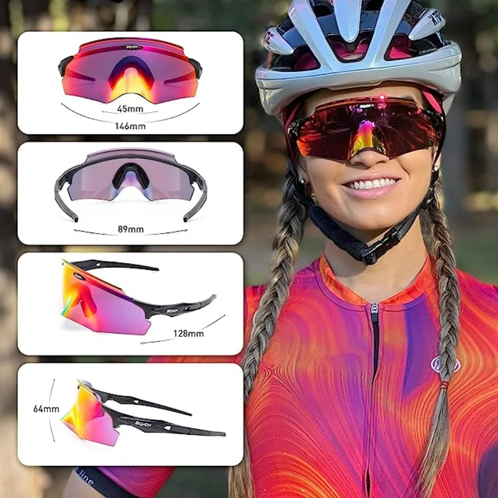 SCVCN Sports Luxury Man Glasses for Cricket MTB BMX Men Women Running Driving Fishing Golf Cricket