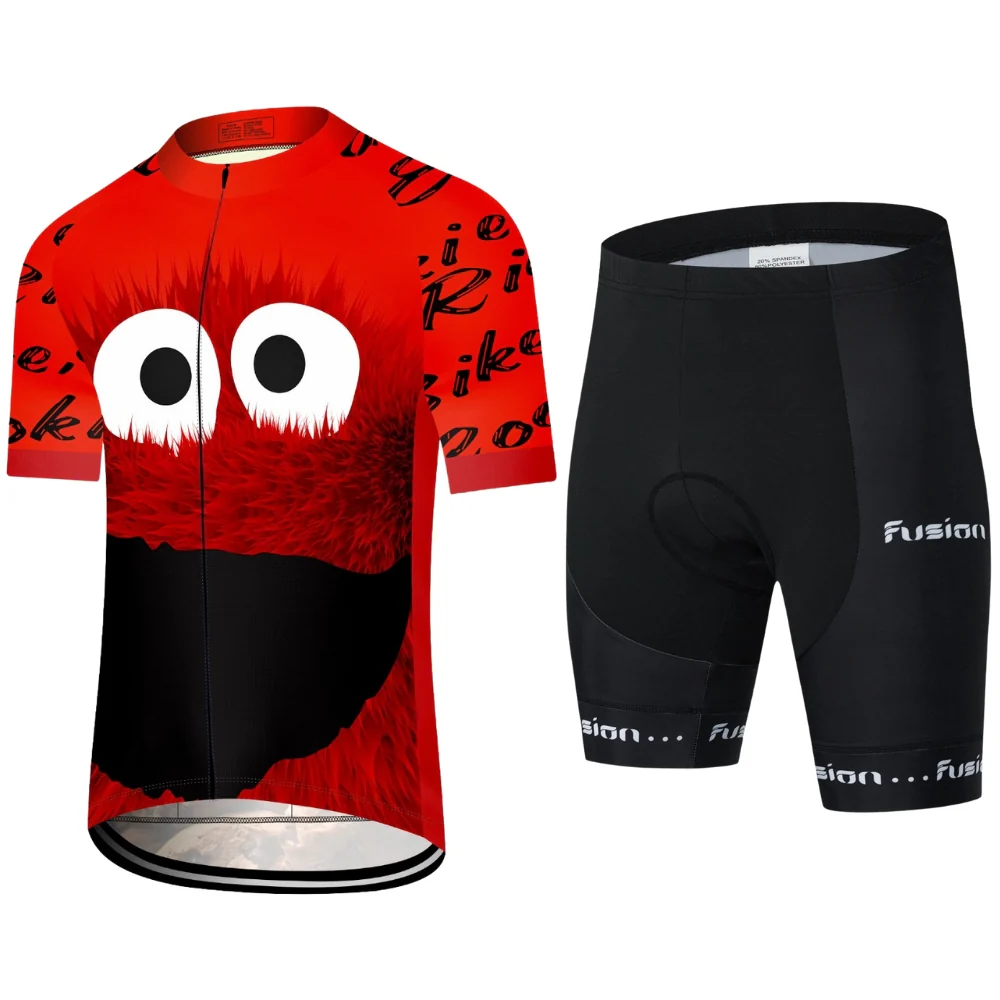 Cookie Monster Cycling Jersey “Ride Bike, Eat Cookies” Red