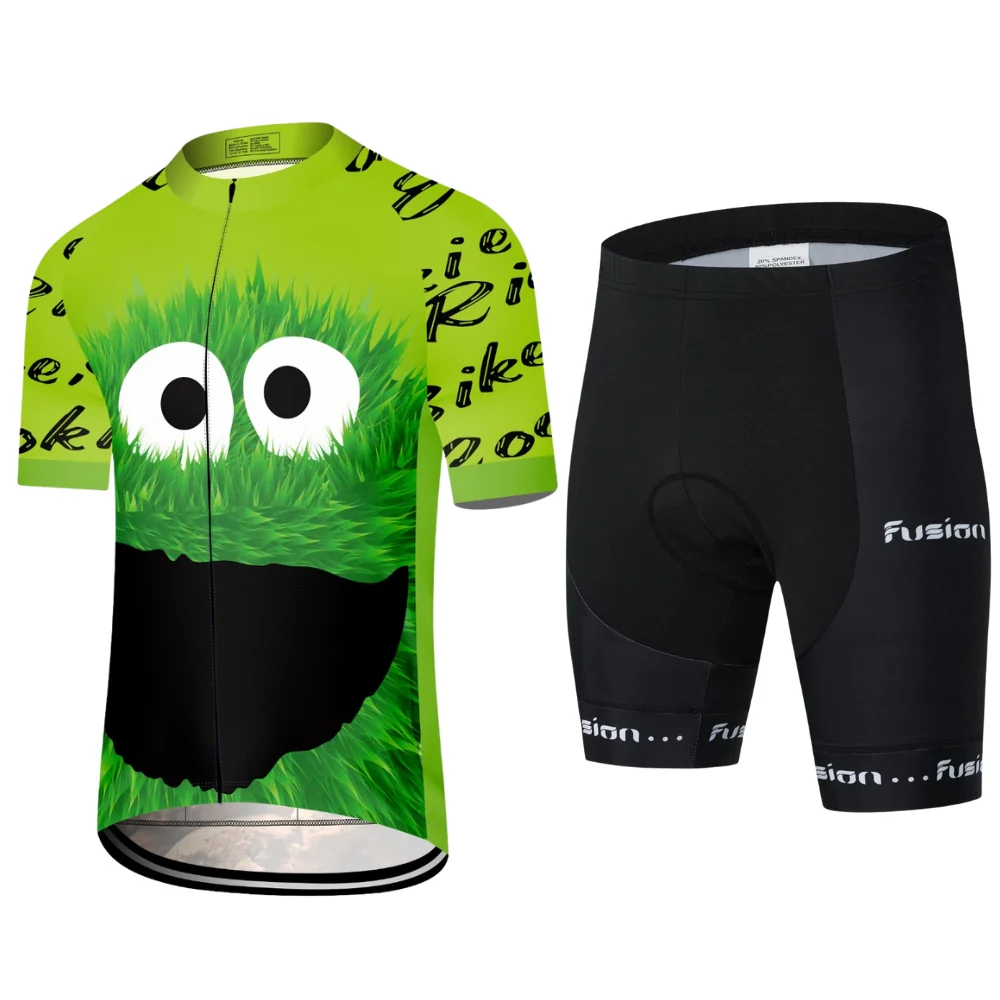 Cookie Monster Cycling Jersey “Ride Bike, Eat Cookies” Green