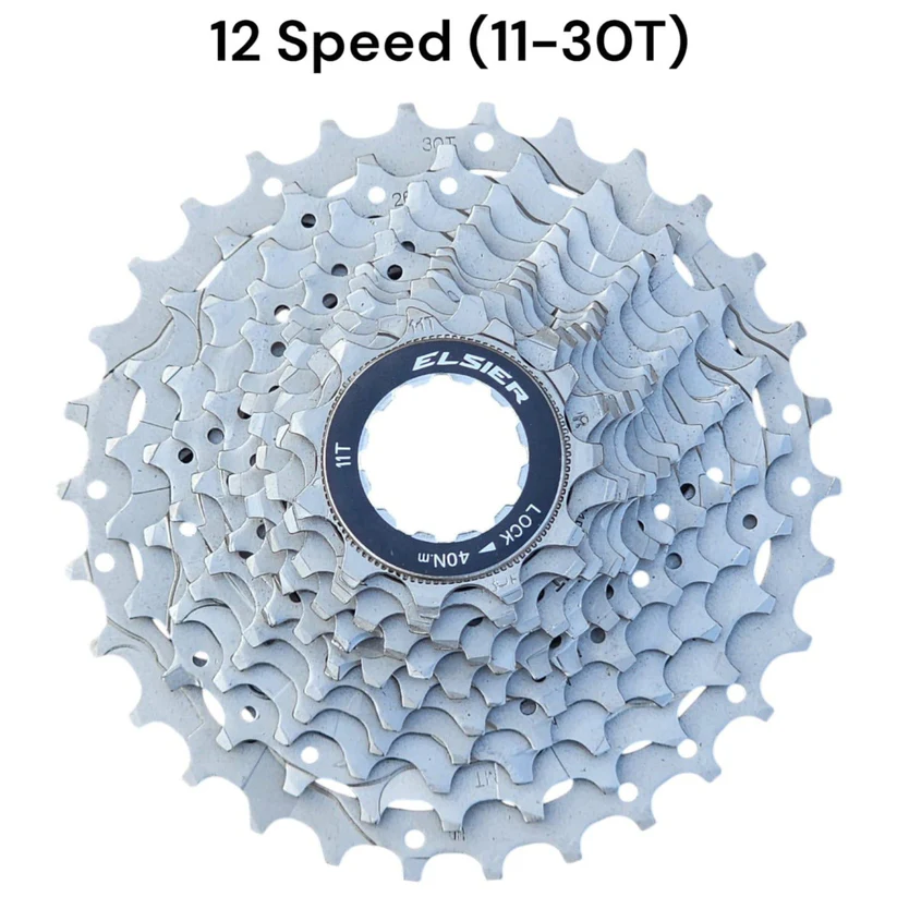 Elsier Road Bicycle Cassette-Silver-12Speed 11-30T